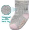 imageFruit of the Loom All Weather Baby ampamp Toddler Socks  Cotton Crew Socks with Grips for Boys Girls and UnisexPink
