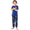 imageFruit of the Loom Boys Getaway Loose Fit 4Piece Pajama SetCalypso BlueBolts