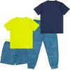 imageFruit of the Loom Boys Getaway Loose Fit 4Piece Pajama SetLimeGeo Zag