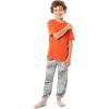 imageFruit of the Loom Boys Getaway Loose Fit 4Piece Pajama SetOrangecamo