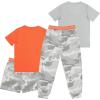 imageFruit of the Loom Boys Getaway Loose Fit 4Piece Pajama SetOrangecamo