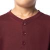 imageFruit of the Loom Boys Long Sleeve Jersey Henley Top and Fleece Pant Sleep Pajama SetCardinalGrey Heather