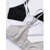imageFruit of the Loom Girls 3Pack Cotton Convertible Bralette  Adjustable ampamp VersatileGrey HeatherWhiteBlack Hue