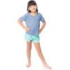 imageFruit of the Loom Girls Getaway Loose Fit 4Piece Pajama SetCalypso BlueBolts