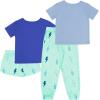 imageFruit of the Loom Girls Getaway Loose Fit 4Piece Pajama SetCalypso BlueBolts
