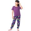 imageFruit of the Loom Girls Getaway Loose Fit 4Piece Pajama SetFuchsiaRetro Floral