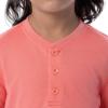 imageFruit of the Loom Girls Long Sleeve Jersey Henley Top and Fleece Pant Sleep Pajama SetCoralNavy Dots