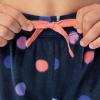 imageFruit of the Loom Girls Long Sleeve Jersey Henley Top and Fleece Pant Sleep Pajama SetCoralNavy Dots