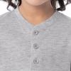 imageFruit of the Loom Girls Long Sleeve Jersey Henley Top and Fleece Pant Sleep Pajama SetGrey HeatherRose Hearts