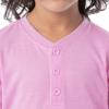 imageFruit of the Loom Girls Long Sleeve Jersey Henley Top and Fleece Pant Sleep Pajama SetPinkCheetah