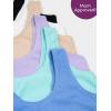 imageFruit of the Loom Girls Multi Cotton BuiltUp Stretch Sports Bra Available in 6 PacksAruba BlueHyacinthCornflower BlueLight NudeWhiteBlack