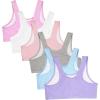 imageFruit of the Loom Girls Multi Cotton BuiltUp Stretch Sports Bra Available in 6 PacksHyacinthEyeshadowGrey HeatherWhiteLilacBlushing Rose