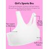 imageFruit of the Loom Girls Multi Cotton BuiltUp Stretch Sports Bra Available in 6 PacksLentilMangoPink CamoGrey HeatherWhiteBlack
