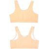 imageFruit of the Loom Girls Multi Cotton BuiltUp Stretch Sports Bra Available in 6 PacksLentilMangoPink CamoGrey HeatherWhiteBlack