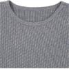 imageFruit of the Loom Girls Premium 2Pack Thermal Waffle Crew TopBlackHeather Greystone
