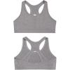 imageFruit of the Loom Girls Stay Dry Racerback Sports BraBlackDark Grey Heather
