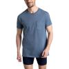 imageFruit of the Loom Mens Tee Undershirts Moisture Wicking ampamp Tag Free Short Sleeve Pocket TShirtsAssorted Blues  6 Pack  Pocket