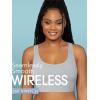 imageFruit of the Loom Womens 360 Stretch Longline Sport Comfortable Wireless Bras Seamless FullCoverage for a Natural ShapeBlackWhiteGrey Heather