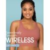imageFruit of the Loom Womens 360 Stretch Longline Sport Comfortable Wireless Bras Seamless FullCoverage for a Natural ShapeDesert DuskOlive NightBlack