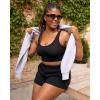 imageFruit of the Loom Womens 360 Stretch Longline Sport Comfortable Wireless Bras Seamless FullCoverage for a Natural ShapeRose ShadowLilasPremium Plum
