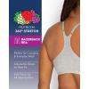 imageFruit of the Loom Womens Adjustable Shirred Front Racerback Sports Bra Multi Pack OptionsHeather GreyWhiteBlackHeather GreyWhiteBlack 6pack