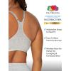 imageFruit of the Loom Womens Adjustable Shirred Front Racerback Sports Bra Multi Pack OptionsMint ChipWhiteGrey Heather