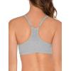 imageFruit of the Loom Womens Adjustable Shirred Front Racerback Sports Bra Multi Pack OptionsMint ChipWhiteGrey Heather