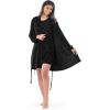 imageFruit of the Loom Womens Beyondsoft Sleep Chemise and Robe SetBlack