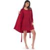 imageFruit of the Loom Womens Beyondsoft Sleep Chemise and Robe SetRadiant Red