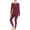 imageFruit of the Loom Womens Micro Waffle Premium Thermal SetMerlot Heather