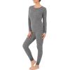 imageFruit of the Loom Womens Micro Waffle Premium Thermal SetSmoke Heather