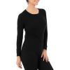 imageFruit of the Loom Womens Micro Waffle Premium Thermal Underwear Tee ShirtBlack
