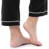 imageFruit of the Loom Womens Pipped Button Down Sleep SetBlack