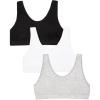 imageFruit of The Loom Girls Seamless Stretch Sports BraGrey HeatherWhiteBlack