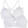 imageFruit of the Loom Girls 2Pack Seamless Soft Cup Bras  Lightweight ampamp Gentle SupportWhiteWhite
