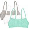imageFruit of the Loom Girls Cotton Spaghetti Strap Sport BraMint ChipWhiteGrey Heather
