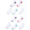 imageFruit of the Loom Girls Everyday Essential Soft Cushion SocksWhiteColoured Heel  Toe