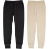 imageFruit of the Loom Girls Premium 2Pack Thermal Waffle BottomBlackNatural