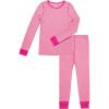 imageFruit of the Loom Girls Premium Thermal Waffle Underwear SetWhiteFuchsia Burst