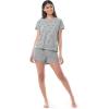 imageFruit of the Loom Womens Beyondsoft Sleep Tee and Shorts SetLight Grey Heather
