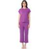 imageFruit of the Loom Womens Dolman Sleeve and Cropped Pant Sleep SetFuchsia