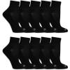 imageFruit of the Loom Womens Everyday Soft Cushioned Ankle Socks 10 PackBlack