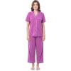 imageFruit of the Loom Womens Pipped Button Down Sleep SetRadiant Orchid