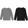 imageFruit of the Loom boys Premium 2pack Thermal Waffle Crew TopBlackHeather Greystone