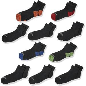 imageFruit Of the Loom Boys 10 Pair Pack Dual Defense Cushioned Comfort SocksBlack Assort