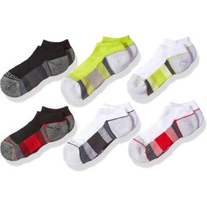 imageFruit Of the Loom Boys 10 Pair Pack Dual Defense Cushioned Comfort SocksWhiteRedBlackGrayGreen
