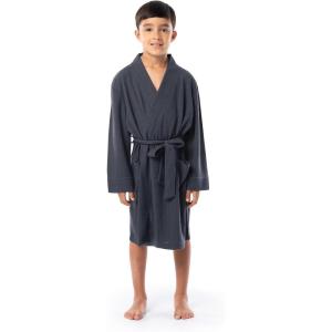 imageFruit of the Loom Boys Classic Waffle RobeMonument Grey