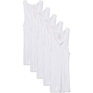 imageFruit of the Loom Boys Eversoft Cotton Undershirts T Shirts ampamp Tank TopsToddler  5 Pack  White