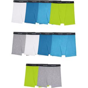 imageFruit of the Loom Boys and Toddler Boxer Briefs Tag Free ampamp Breathable Underwear Assorted Color Multipacks10 Pack  Assorted Colors