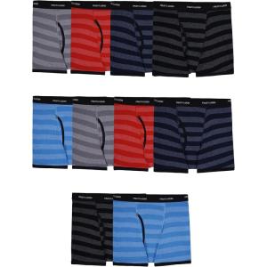 imageFruit of the Loom Boys and Toddler Boxer Briefs Tag Free ampamp Breathable Underwear Assorted Color Multipacks10 Pack  Assorted Stripes